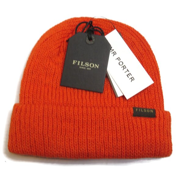 Filson Other - Filson Virgin Wool Watch Cap Beanie Knit Orange Cuff 11030235 New 1st Quality